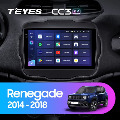Штатная магнитола Teyes CC3 2K 4/64 Jeep Renegade (2014-2018)