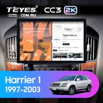 Штатная магнитола Teyes CC3 2K 6/128 Toyota Harrier 1 (XU10) (1997-2003) F1 (11")