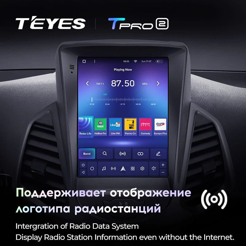 Штатная магнитола Tesla style Teyes TPRO 2 4/64 Ford EcoSport (2014-2018)