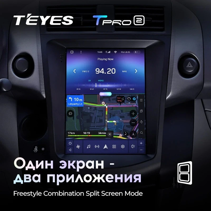 Штатная магнитола Tesla style Teyes TPRO 2 4/32 Toyota RAV4 3 XA30 (2005-2013)