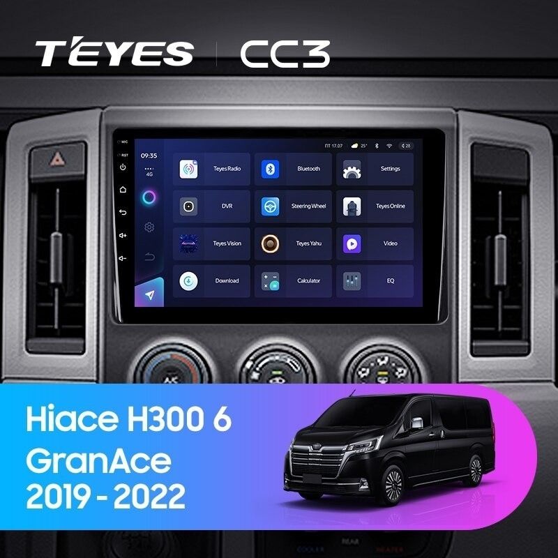Штатная магнитола Teyes CC3 4/32 Toyota Hiace H300 VI (2019-2022) Тип-B