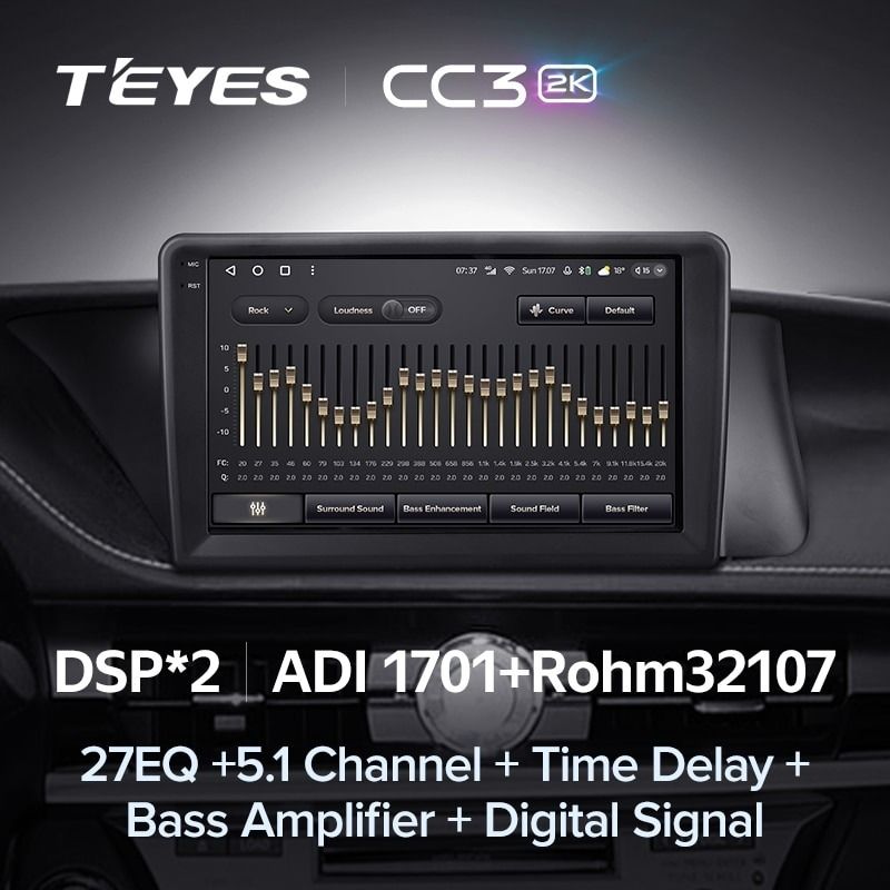 Штатная магнитола Teyes CC3 2K 4/64 Lexus ES ES200 ES250 ES300h ES350 XV60 VI (2012-2018) Тип-A