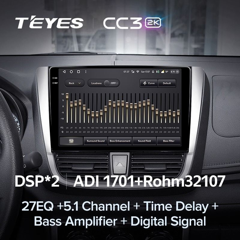 Штатная магнитола Teyes CC3 2K 4/64 Toyota Yaris L (2016-2019)