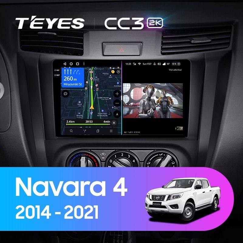 Штатная магнитола Teyes CC3 2K 360 6/128 Nissan Navara D23 IV (2014-2021) Тип-B