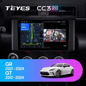 Штатная магнитола Teyes CC3 2K 4/64 Toyota GR 86 ZN8 GT 86 ZN6 (2012-2021)