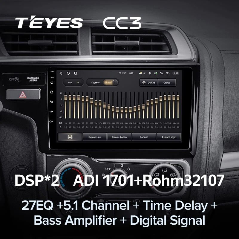 Штатная магнитола Teyes CC3 4/32 Honda Jazz 3 (2015-2020) Тип-A