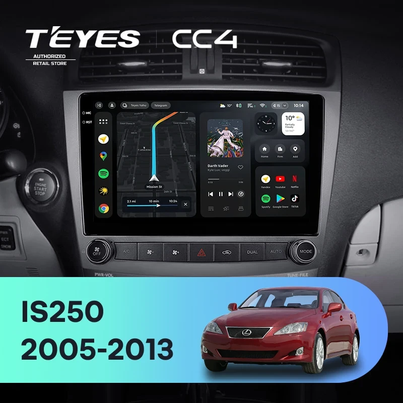 Штатная магнитола Teyes CC4 6/64 Lexus IS250 XE20 (2005-2013)