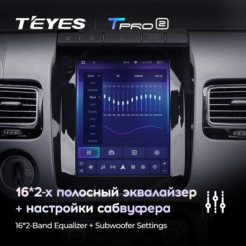 Штатная магнитола Tesla style Teyes TPRO 2 4/32 Volkswagen Touareg FL NF (2010-2018) Тип-A