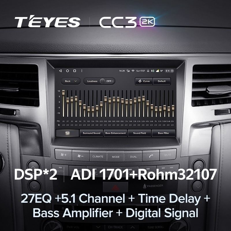 Штатная магнитола Teyes CC3 2K 4/64 Lexus LX570 J200 3 (2007-2015) Тип-C