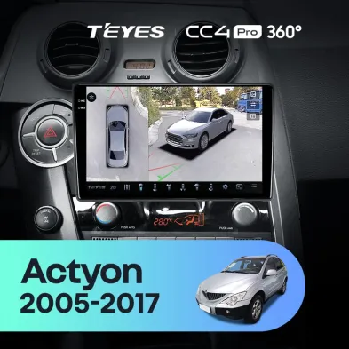Штатная магнитола Teyes CC4 Pro 360 8/128 SsangYong Actyon Sports (2005-2017)