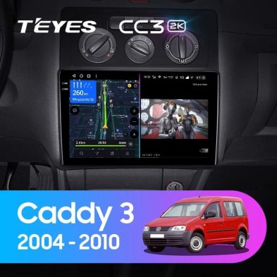 Штатная магнитола Teyes CC3 2K 4/64 Volkswagen Caddy 2K (2004-2010) (10 inch Universal)