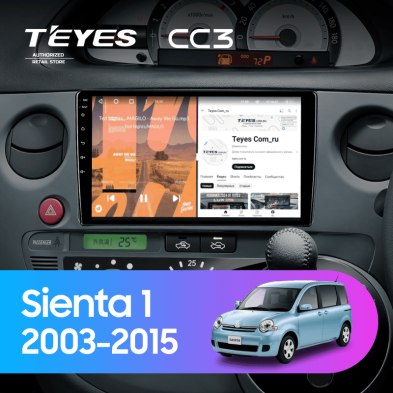 Штатная магнитола Teyes CC3 4/32 Toyota Sienta 1 (2003-2015)