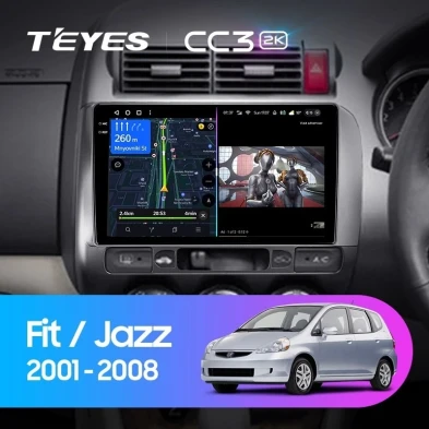 Штатная магнитола Teyes CC3 2K 4/64 Honda Fit GD (2001-2008) Правый руль