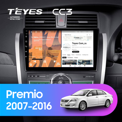 Штатная магнитола Teyes CC3 4/32 Toyota Premio (T260) (2007-2016) Правый руль