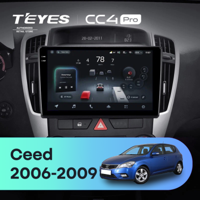 Штатная магнитола Teyes CC4 Pro 12/256 Kia Ceed (2006-2009)