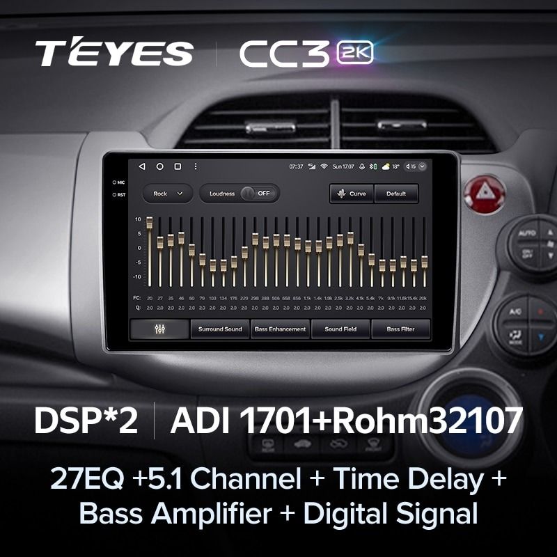 Штатная магнитола Teyes CC3 2K 360 6/128 Honda Fit GE GP GE (2007-2014) Правый руль