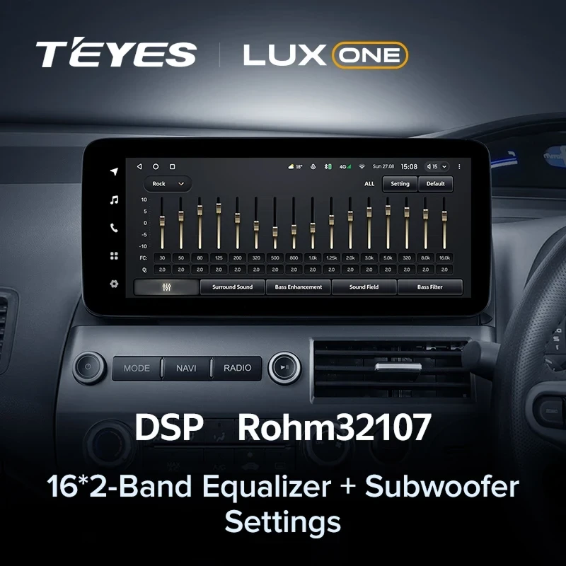 Штатная магнитола Teyes LUX ONE 4/32 Honda Civic 8 FK FN FD (2005-2012) Правый руль