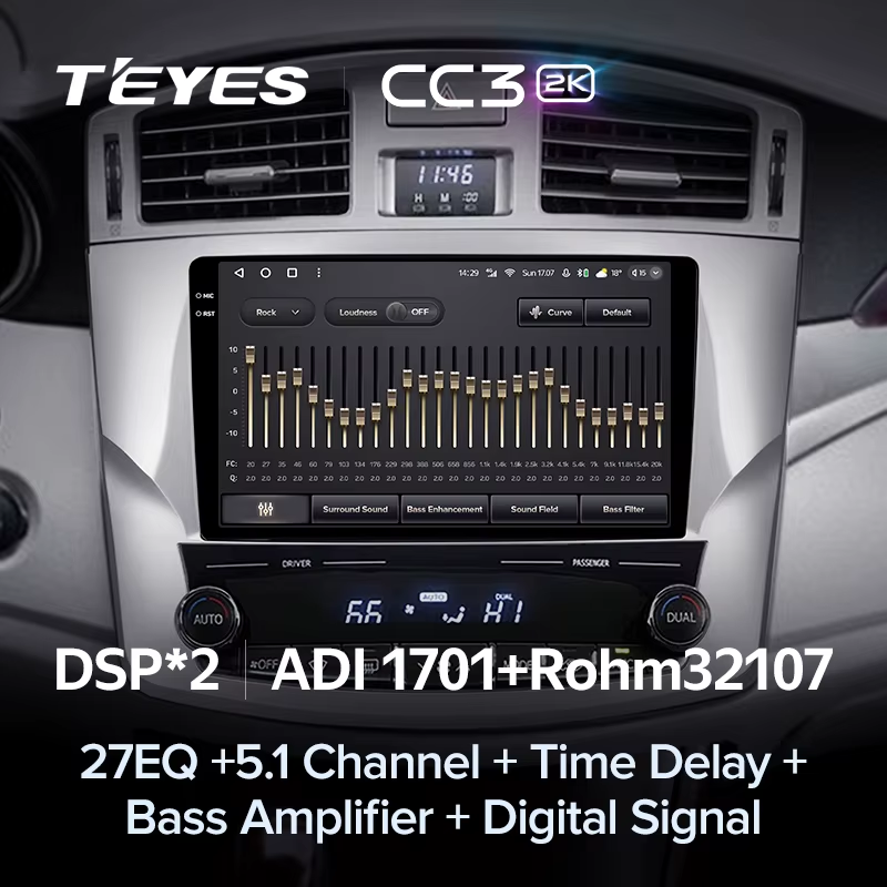 Штатная магнитола Teyes CC3 2K 4/32 Toyota Avalon 3 XX30 (2010-2012) F2