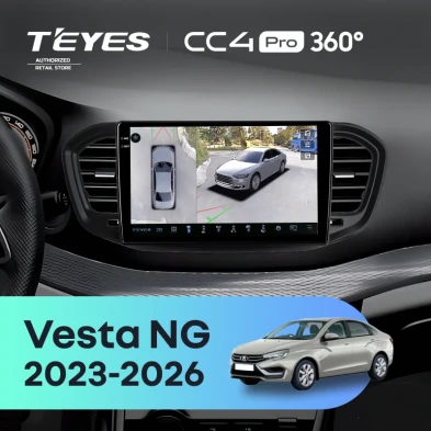 Штатная магнитола Teyes CC4 Pro 360 8/128 Lada Vesta NG (2023-2026) Тип-B (глянец)