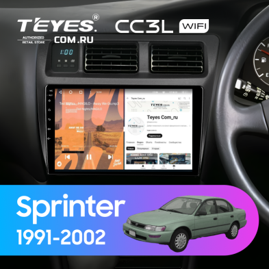 Штатная магнитола Teyes CC3L WiFi 2/32 Toyota Sprinter 7 E100 (1991-2002) Правый руль F1