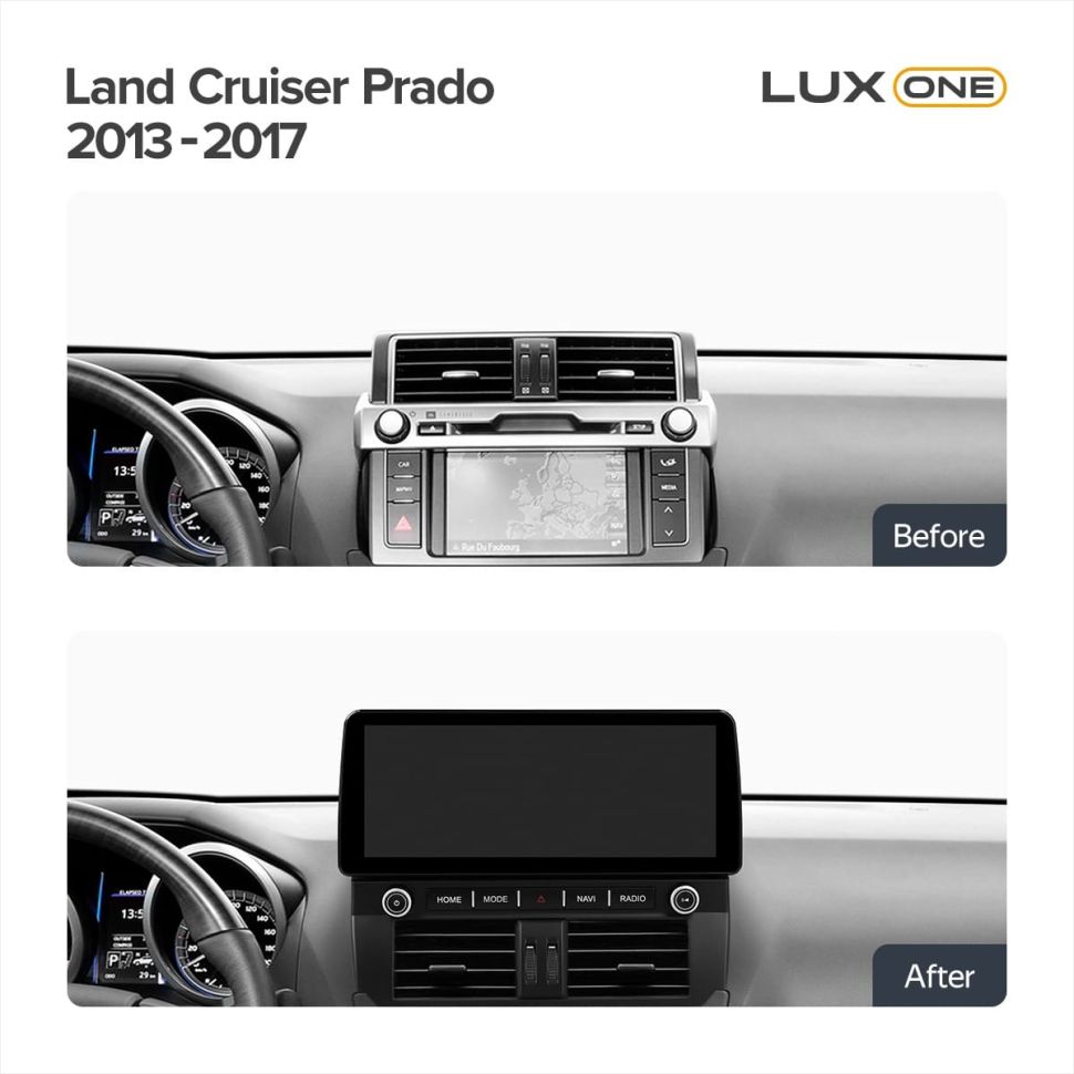 Переходная рамка Toyota Land Cruiser Prado 150 (2013-2017) F2 (12,3")