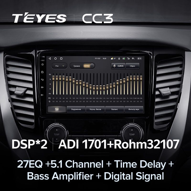 Штатная магнитола Teyes CC3 6/128 Mitsubishi Pajero Sport 3 (2016-2018)
