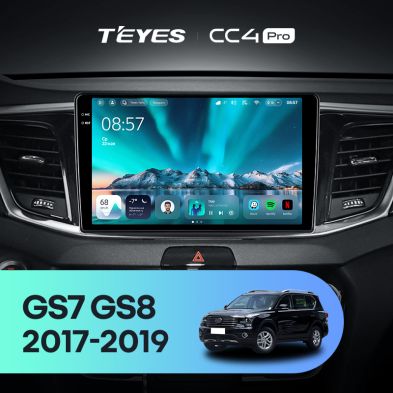 Штатная магнитола Teyes CC4 Pro 8/128 GAC GS7 GS8 (2017-2019)