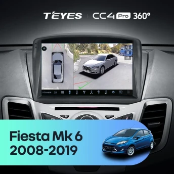 Штатная магнитола Teyes CC4 Pro 360 12/256 Ford Fiesta Mk 6 (2008-2019) F2 Тип-A
