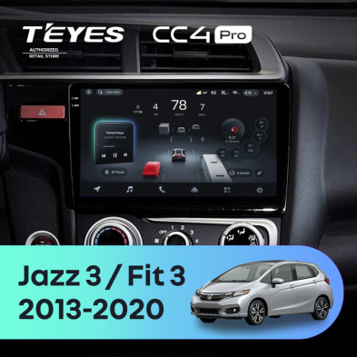 Штатная магнитола Teyes CC4 Pro 8/128 Honda Fit 3 (2013-2020) Тип-A
