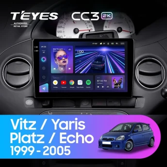 Штатная магнитола Teyes CC3 2K 4/64 Toyota Vitz XP10 (1999-2005) F2