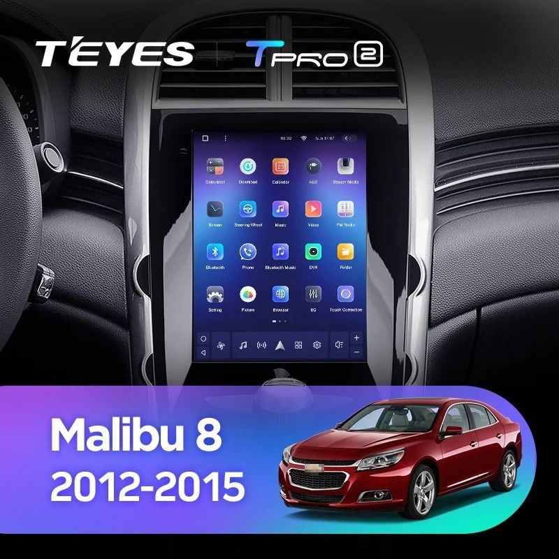 Штатная магнитола Tesla style Teyes TPRO 2 4/32 Chevrolet Malibu 8 (2012-2015) F1