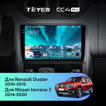 Штатная магнитола Teyes CC4 Pro 12/256 Nissan Terrano (2014-2020)