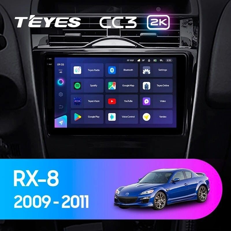 Штатная магнитола Teyes CC3 2K 4/32 Mazda RX-8 SE (2009-2011)