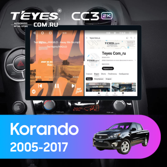 Штатная магнитола Teyes CC3 2K 4/32 SsangYong Korando Sports (2005-2017) (13")