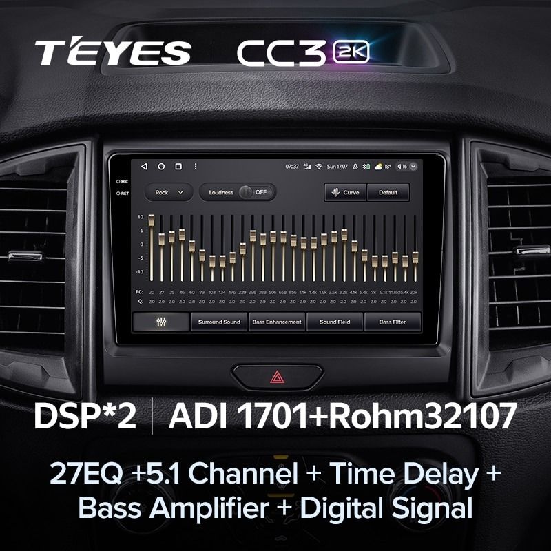 Штатная магнитола Teyes CC3 2K 4/64 Ford Ranger P703 (2015-2022) Тип-A