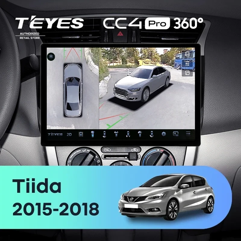 Штатная магнитола Teyes CC4 Pro 360 8/128 Nissan Tiida C13 (2015-2018) (13")