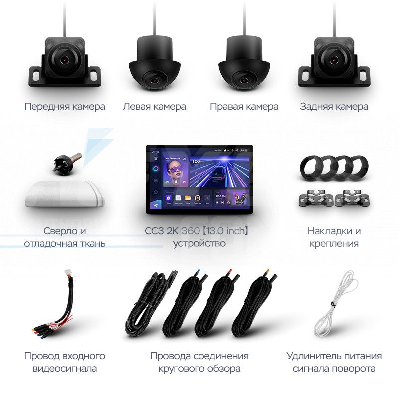 Штатная магнитола Teyes CC3 2K 360 6/128 Kia Sorento 2 II XM (2012-2021) F2 (13")