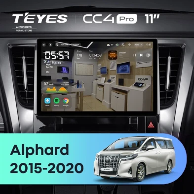 Штатная магнитола Teyes CC4 Pro 8/128 Toyota Alphard H30 (2015-2020) (11")