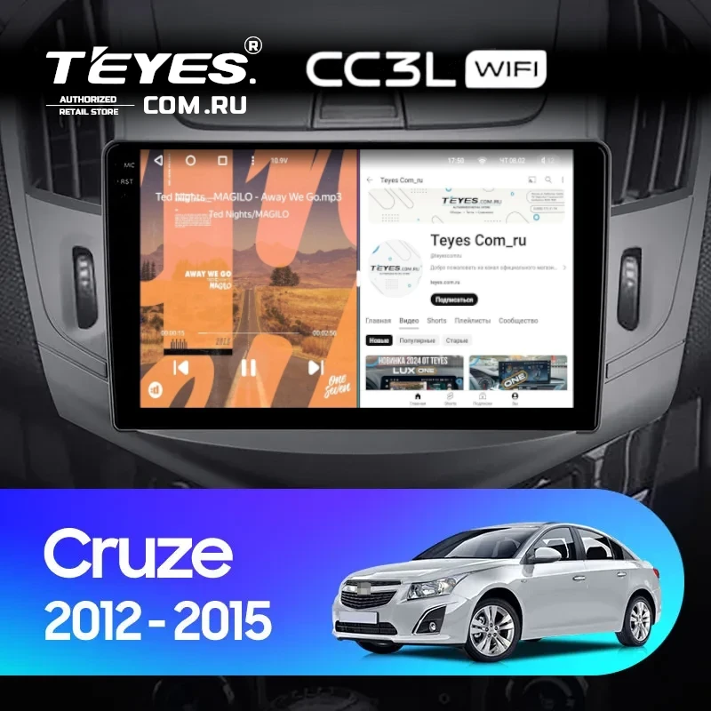 Штатная магнитола Teyes CC3L WiFi 2/32 Chevrolet Cruze J300 J308 (2012-2015) F1