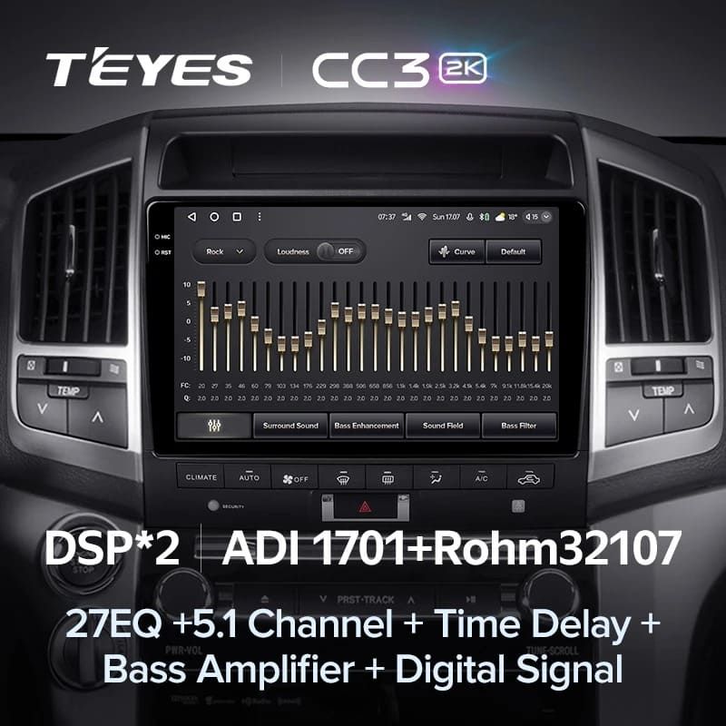 Штатная магнитола Teyes CC3 2K 6/128 Toyota Land Cruiser 11 200 (2007-2015) F3 Тип-B
