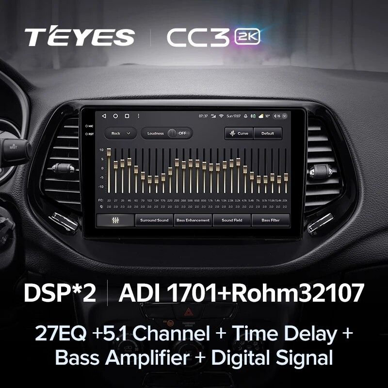 Штатная магнитола Teyes CC3 2K 360 6/128 Jeep Compass 2 MP (2016-2018)