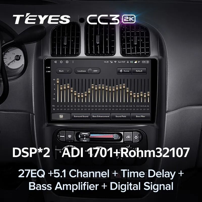 Штатная магнитола Teyes CC3 2K 360 6/128 Chrysler Voyager (2000-2007) Тип-A
