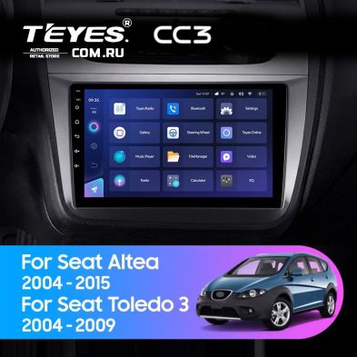 Штатная магнитола Teyes CC3 4/32 Seat Toledo 5P 3 (2004-2009) Правый руль