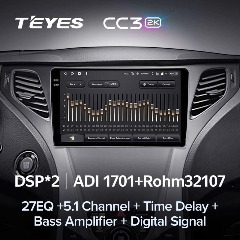 Штатная магнитола Teyes CC3 2K 4/64 Hyundai Azera 2 (2011-2014)