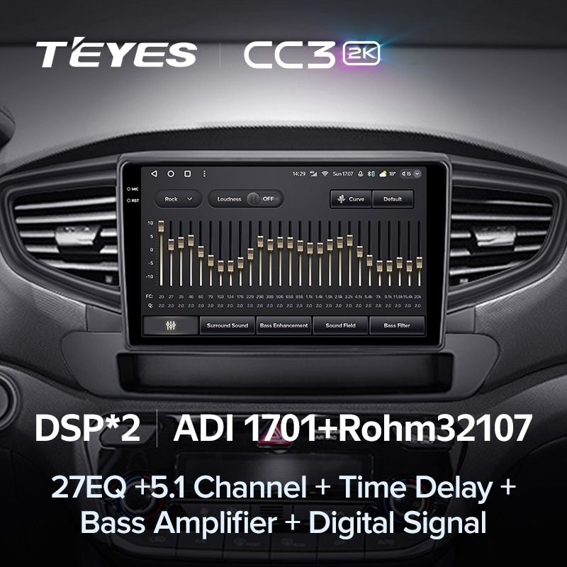 Штатная магнитола Teyes CC3 2K 360 6/128 Hyundai Ioniq AE (2016-2023) Тип-B