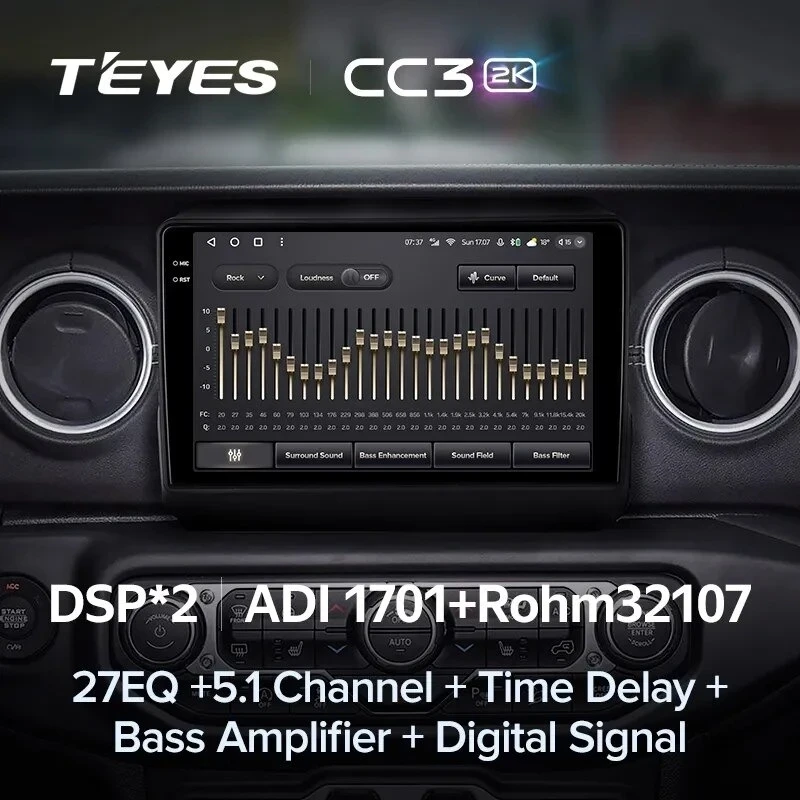 Штатная магнитола Teyes CC3 2K 360 6/128 Jeep Wrangler 4 JL (2018-2019)