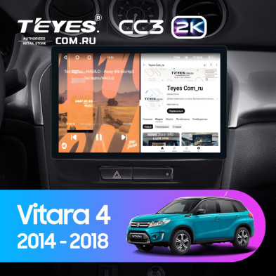 Штатная магнитола Teyes CC3 2K 4/64 Suzuki Vitara 2 (2014-2018) (11")