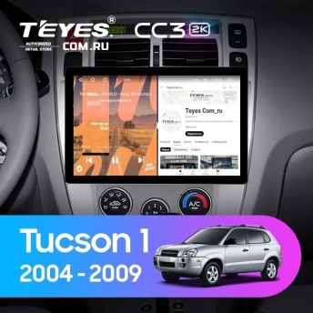 Штатная магнитола Teyes CC3 2K 6/128 Hyundai Tucson 1 (2004-2009) (11")