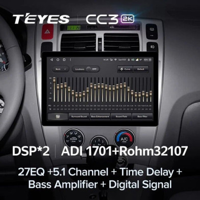 Штатная магнитола Teyes CC3 2K 6/128 Hyundai Tucson 1 (2004-2009) F1 (11")