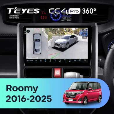 Штатная магнитола Teyes CC4 Pro 360 12/256 Toyota Roomy (2016-2025) Правый руль
